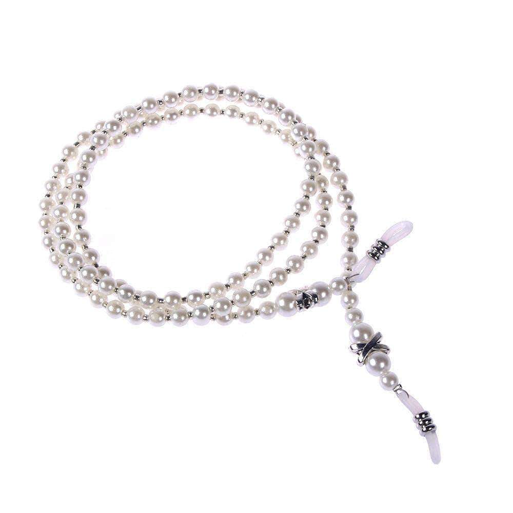 1PC White Pearl Beaded Sunglass Reading Glasses Eyeglasses Chain Cord Holder Rope eyeglasses chain eyewears