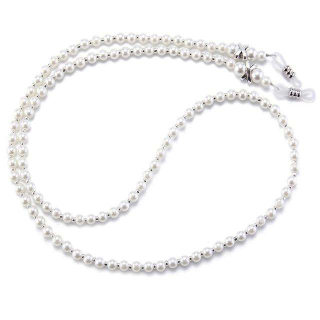 Fashion Women's pearl Eyeglass Chains  Sunglasses Reading Beaded Glasses Chain  Eyewears Cord Holder neck strap Rope 1pcs