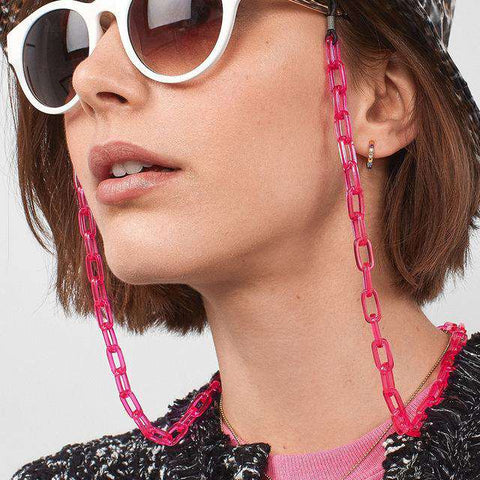 70cm Acrylic Sunglasses Chain Fashion Multicolor Reading Glasses Lanyard Strap  Adjustable Neck Chain Eyeglass Lanyard