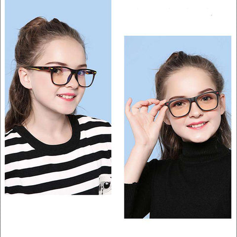Boy girl reading anti blue light blocking filter glasses kids Computer game glasses children Fashion retro radiation protection