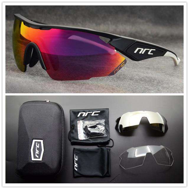 NRC Brand TR90 Sports Sunglasses Men Bicycle Eyewear UV400 Cycling Sunglasses Gafas Ciclismo MTB Road Bike Cycling Glasses