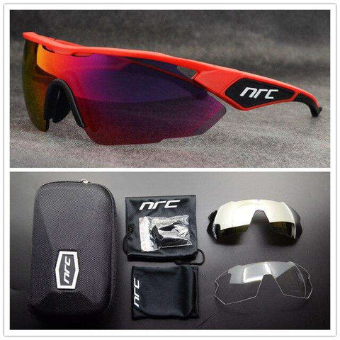 NRC Brand TR90 Sports Sunglasses Men Bicycle Eyewear UV400 Cycling Sunglasses Gafas Ciclismo MTB Road Bike Cycling Glasses