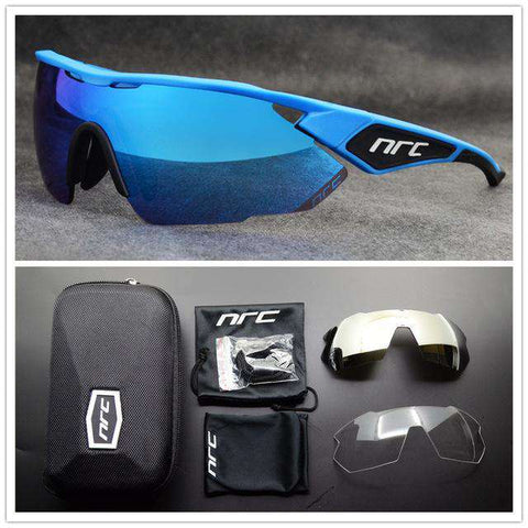 NRC Brand TR90 Sports Sunglasses Men Bicycle Eyewear UV400 Cycling Sunglasses Gafas Ciclismo MTB Road Bike Cycling Glasses