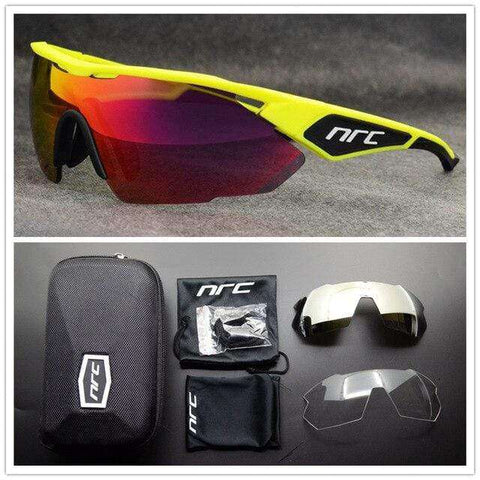 NRC Brand TR90 Sports Sunglasses Men Bicycle Eyewear UV400 Cycling Sunglasses Gafas Ciclismo MTB Road Bike Cycling Glasses