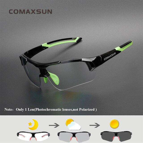 COMAXSUN Photochromic Cycling Glasses Discoloration Glasses MTB Road Bike Sport Sunglasses Bike Eyewear Bicycle Goggles 2 Style