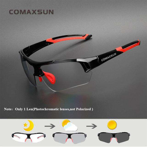COMAXSUN Photochromic Cycling Glasses Discoloration Glasses MTB Road Bike Sport Sunglasses Bike Eyewear Bicycle Goggles 2 Style