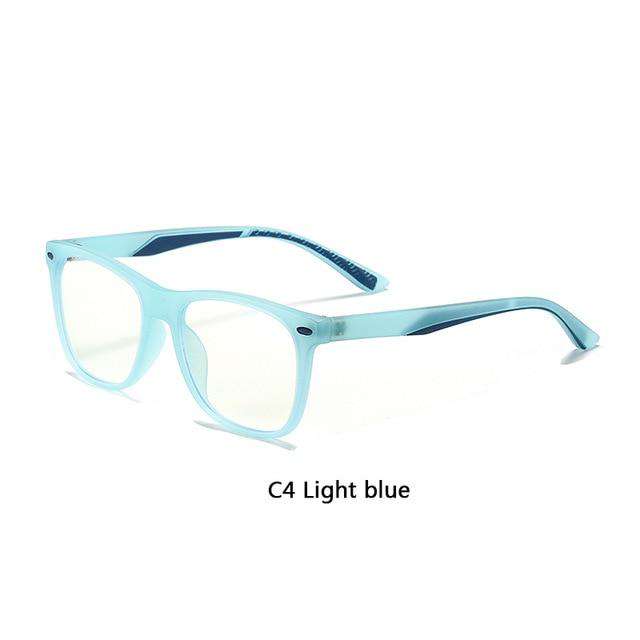 AIMISUV Square Glasses Kids Frame Anti Blue Light Blocking Boy Girl Reflective Clear Lenses UV400 Computer Children Eyeglasse