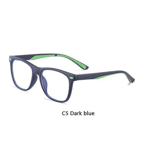AIMISUV Square Glasses Kids Frame Anti Blue Light Blocking Boy Girl Reflective Clear Lenses UV400 Computer Children Eyeglasse