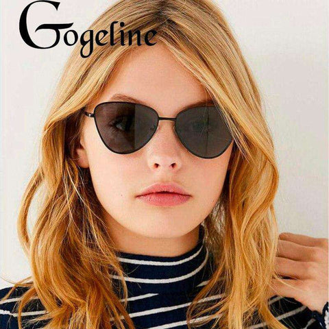 CatEye Sunglasses Women men Metal UV400 Eyewear Brand Designer Retro Sun Glasses Female Orange Pink Cateye Candy Color Glasses