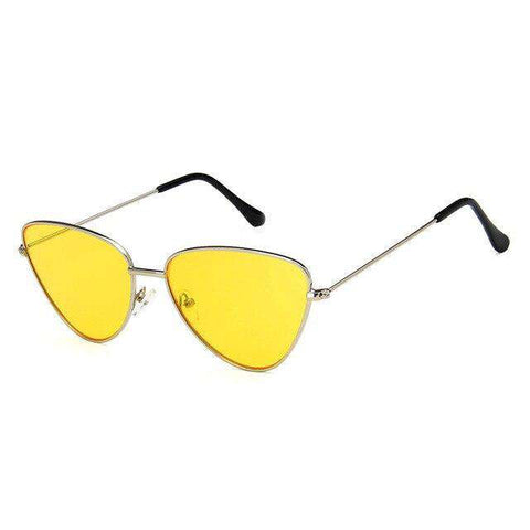 CatEye Sunglasses Women men Metal UV400 Eyewear Brand Designer Retro Sun Glasses Female Orange Pink Cateye Candy Color Glasses
