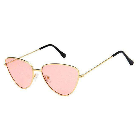 CatEye Sunglasses Women men Metal UV400 Eyewear Brand Designer Retro Sun Glasses Female Orange Pink Cateye Candy Color Glasses