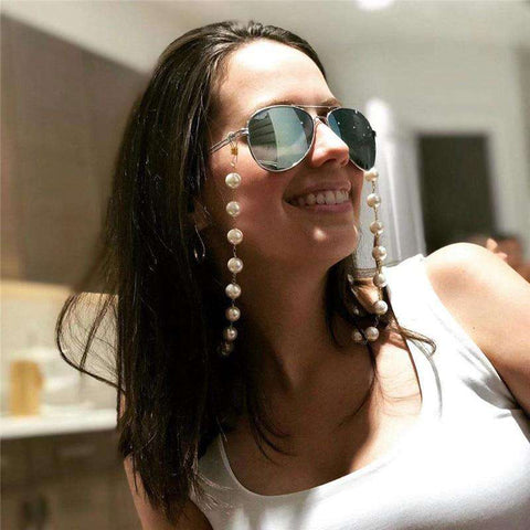 Fashion Imitation Pearls Bead Eyeglass Chain Glasses Strap Cords Sunglass Holder Lanyard Necklace New Arrival
