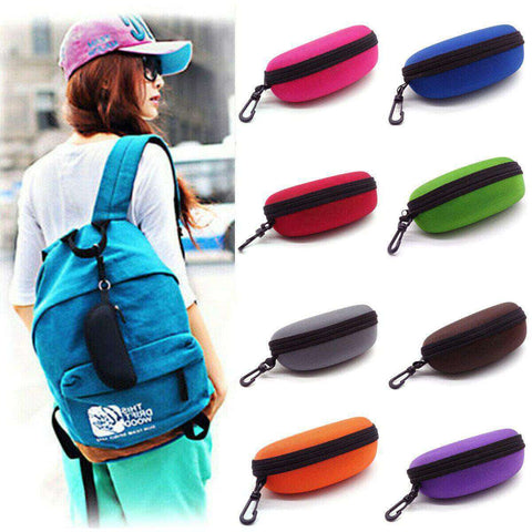 1PC Eye Glasses Sunglasses Hard Zipper Case Cover Bag Storage Box Portable Protector