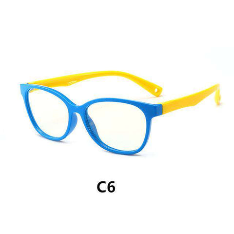 New Square Blue Light Kids Glasses Optical Frame Children Boy Girls Computer Transparent Blocking Anti Reflective Eyeglasses UV