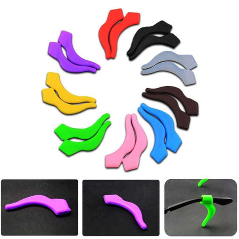 10 Pairs Silicone Eye Glasses Temple Tips Ear Hooks Grip Lock Holder Keep glasses and sunglasses in place during use -Colourful