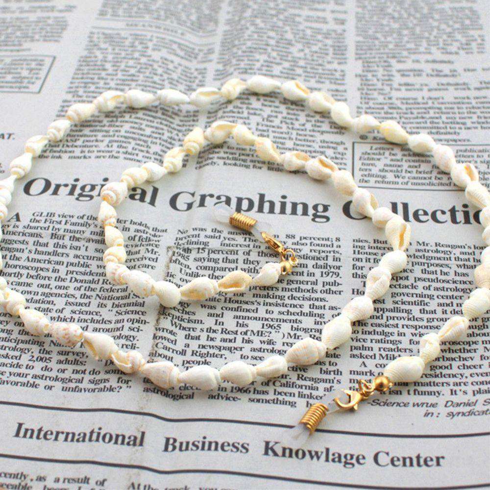 Novelty Womens Small Conch Eyeglass Eyewears Sunglasses Reading Glasses Chain Cord Holder Neck Strap Rope