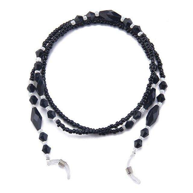 Women Sunglasses Chain Black Acrylic Beads Chains Anti-slip Cord Holder for Reading Glasses Neck Strap Glasses Chain Accessories