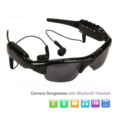1080P Camera Glasses Mini DV DVR Camcorder Sunglasses Video Recorder Bluetooth Headphones Stero Music Player Mini Camera Glass