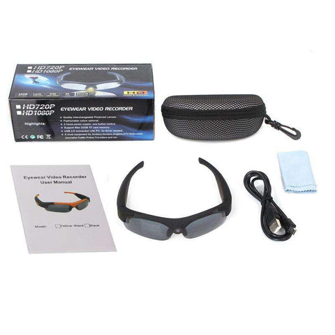 Hot 1080P Sunglasses SM16 Mini Camera Wide angle 120 degrees Black/Orange Mini DV Camcorder DVR Video Camera Smart Glasses