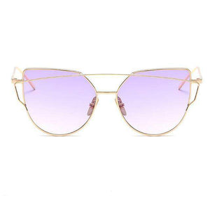ZUCZUG Sunglasses Women Luxury Cat eye Brand Design Mirror Flat Rose Gold Vintage Cateye Fashion sun glasses lady Eyewear
