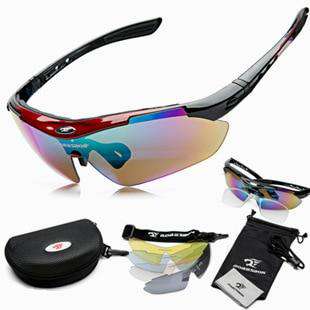 SPORTSHUB 5-Lenses Cycling Eyewear Sunglass Outdoor Cycling Glasses Bicycle Bike UV400 Sports Sun Glasses Sport Glasses C0001