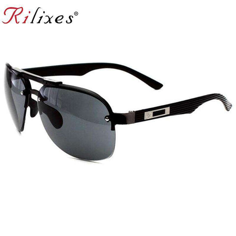 RILIXES Brand Designer Fashion Unisex Sun Glasses  Coating Mirror Sunglasses Round Male Eyewear For MenWomen with bag