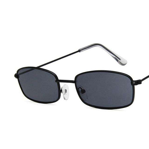 HAPTRON Small Rectangle Sunglasses Men Women Retro Metal Frame Yellow Red Vintage Tiny Female Sun Glasses UV400