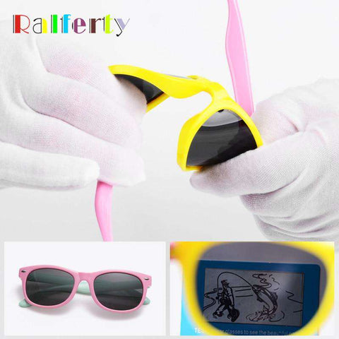 Ralferty Kids Sunglasses Polarized (5% OFF ORDER ANY 2) TR90 Flexible Frame UV400 Pink Baby Boy Girl Children Sun Glasses Infant