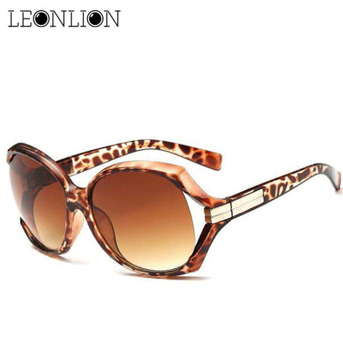 LeonLion 2019 Gradient Classic Ladies Sunglasses Women Brand Designer Vintage Oversized Sun Glasses UV400 Oculos De Sol Feminino