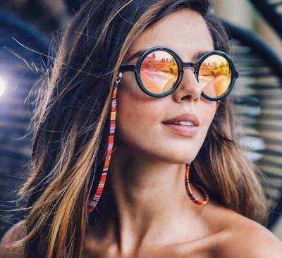 Fashion Retro eyeglass Sunglasses Cotton Neck String Cord Retainer Strap Eyewear Lanyard Holder with Good Silicone loop