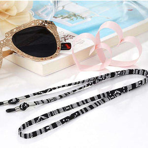 Fashion Retro eyeglass Sunglasses Cotton Neck String Cord Retainer Strap Eyewear Lanyard Holder with Good Silicone loop