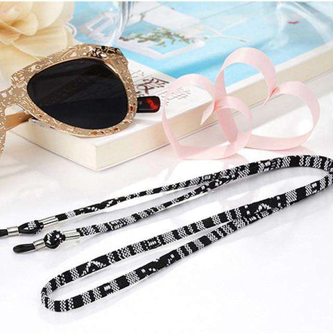 Fashion Retro eyeglass Sunglasses Cotton Neck String Cord Retainer Strap Eyewear Lanyard Holder with Good Silicone loop