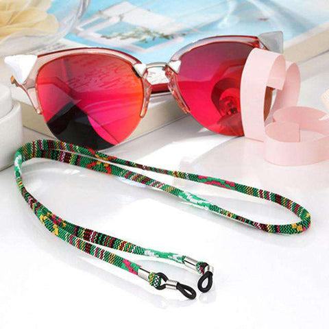 Fashion Retro eyeglass Sunglasses Cotton Neck String Cord Retainer Strap Eyewear Lanyard Holder with Good Silicone loop