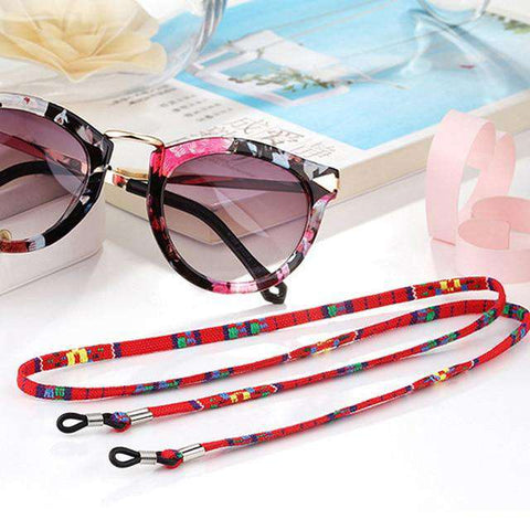 Fashion Retro eyeglass Sunglasses Cotton Neck String Cord Retainer Strap Eyewear Lanyard Holder with Good Silicone loop
