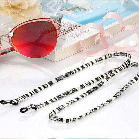 Fashion Retro eyeglass Sunglasses Cotton Neck String Cord Retainer Strap Eyewear Lanyard Holder with Good Silicone loop