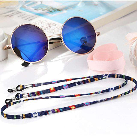 Fashion Retro eyeglass Sunglasses Cotton Neck String Cord Retainer Strap Eyewear Lanyard Holder with Good Silicone loop
