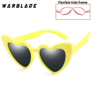 WarBLade New Children Sunglasses Kids Polarized Sun Glasses LOVE Heart Boys Girls Glasses Baby Flexible Safety Frame Eyewear