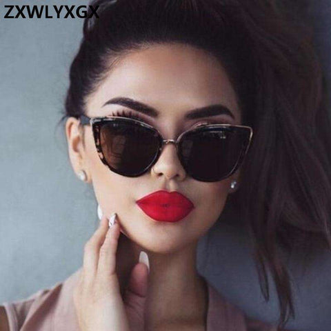 ZXWLYXGX Cat eye Sunglasses Women Brand Designer Vintage Gradient Glasses Sexy Retro Cateye Sun glasses  Eyewear UV400