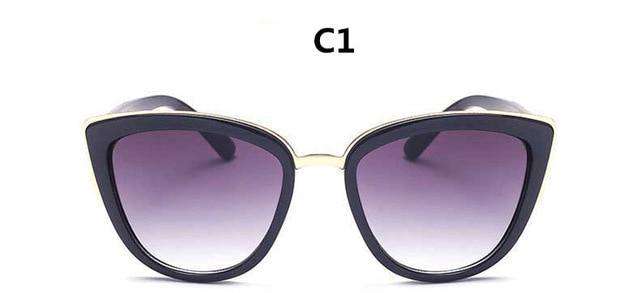 ZXWLYXGX Cat eye Sunglasses Women Brand Designer Vintage Gradient Glasses Sexy Retro Cateye Sun glasses  Eyewear UV400