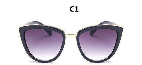 ZXWLYXGX Cat eye Sunglasses Women Brand Designer Vintage Gradient Glasses Sexy Retro Cateye Sun glasses  Eyewear UV400