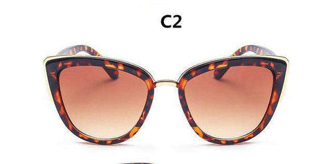 ZXWLYXGX Cat eye Sunglasses Women Brand Designer Vintage Gradient Glasses Sexy Retro Cateye Sun glasses  Eyewear UV400