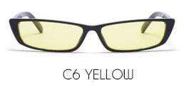 WHO CUTIE 90S Sunglasses Women Vintage Fashion Small Rectangular Frame Black Red Cat Eye Sun Glasses Retro Skinny Shades OM497B