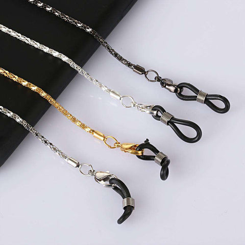 61cm Unisex Non-slip Sunglasses Lanyard Strap Necklace Metal Eyeglass Glasses Chain Cord For Reading Glasses Adjustable Strap