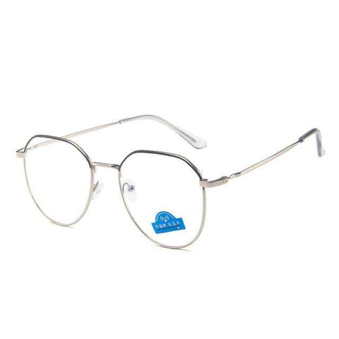 Zilead Polygon Metal Anti Blue Light Blocking Glasses Frame Men&Women Computer Games Goggles Eyeglasses Optical Spectacle Frame