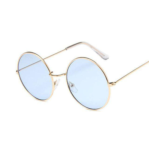 2019 Retro Round Pink Sunglasses Women Brand Designer Sun Glasses For Women Alloy Mirror Female Oculos De Sol Black