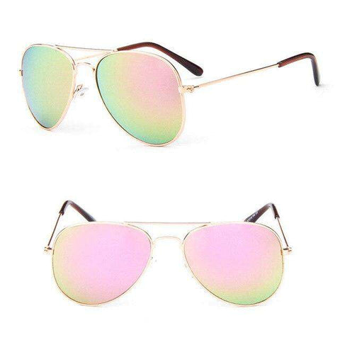 RBRARE Classic Sunglasses Girls Boys Colorful Mirror Children Glasses Metal Frame Kids Sun Glasses Oculos Infantil