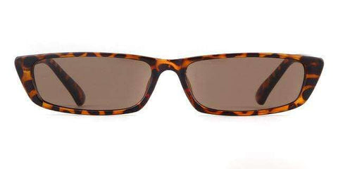 WHO CUTIE 90S Sunglasses Women Vintage Fashion Small Rectangular Frame Black Red Cat Eye Sun Glasses Retro Skinny Shades OM497B