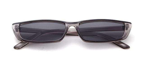 WHO CUTIE 90S Sunglasses Women Vintage Fashion Small Rectangular Frame Black Red Cat Eye Sun Glasses Retro Skinny Shades OM497B