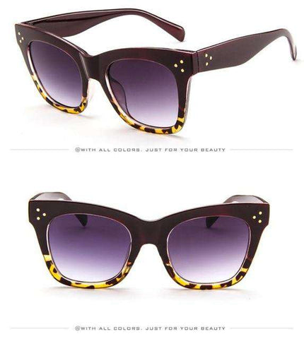 DCM Fashion SquareLeopard Sunglasses Vintage Women Brand Designer Plastic Frame Ladies Sun Glasses Oculos De Sol Feminino UV400