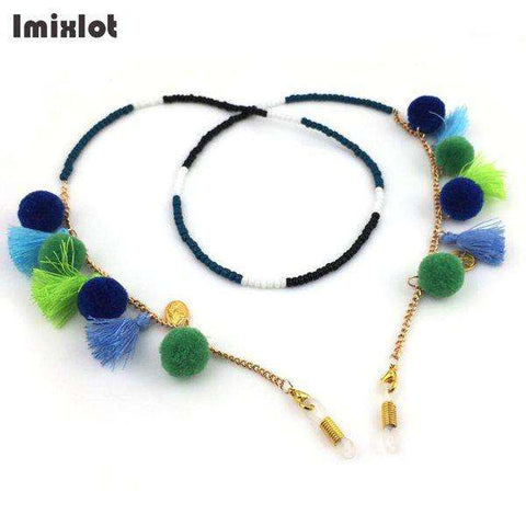 Imixlot 1 PC Mix Style Womens Colorful Tassel Eyeglass Eyewears Sunglasses Reading Glasses Chain Cord Holder Neck Strap Rope